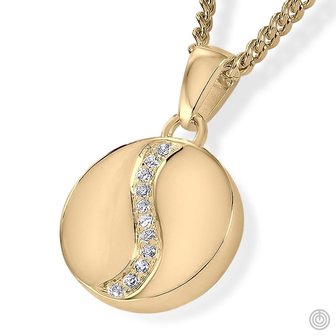 ashanger in goud - PRIJS OP AANVRAAG