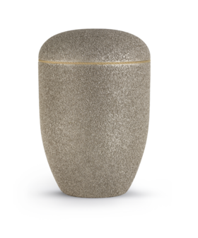 Urne in polymeer - Kleur: champagne - Hoogte: 27.5cm - Dia: 18.5cm - 4 L