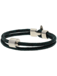 Tadblu as-armband - koord - zwart en petrol - edelstaal