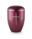Urne swarovski rood met swarovski kruis