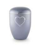 Urne swarovski grijs met swarovski hart