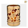 Windlicht met vlinders - goud - Mini-urne